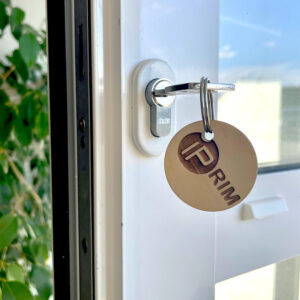 P/100 Porte-Clés Gravés Bois diam. 40 mm