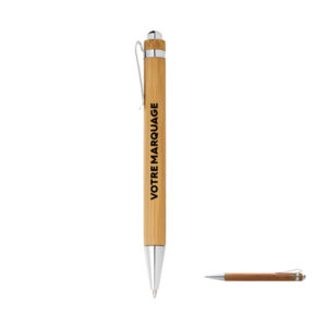 P/100 Stylos rétractables - Corps en Bambou