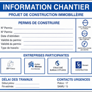 Panneau chantier - Agence Immobilière